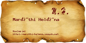 Maróthi Heléna névjegykártya